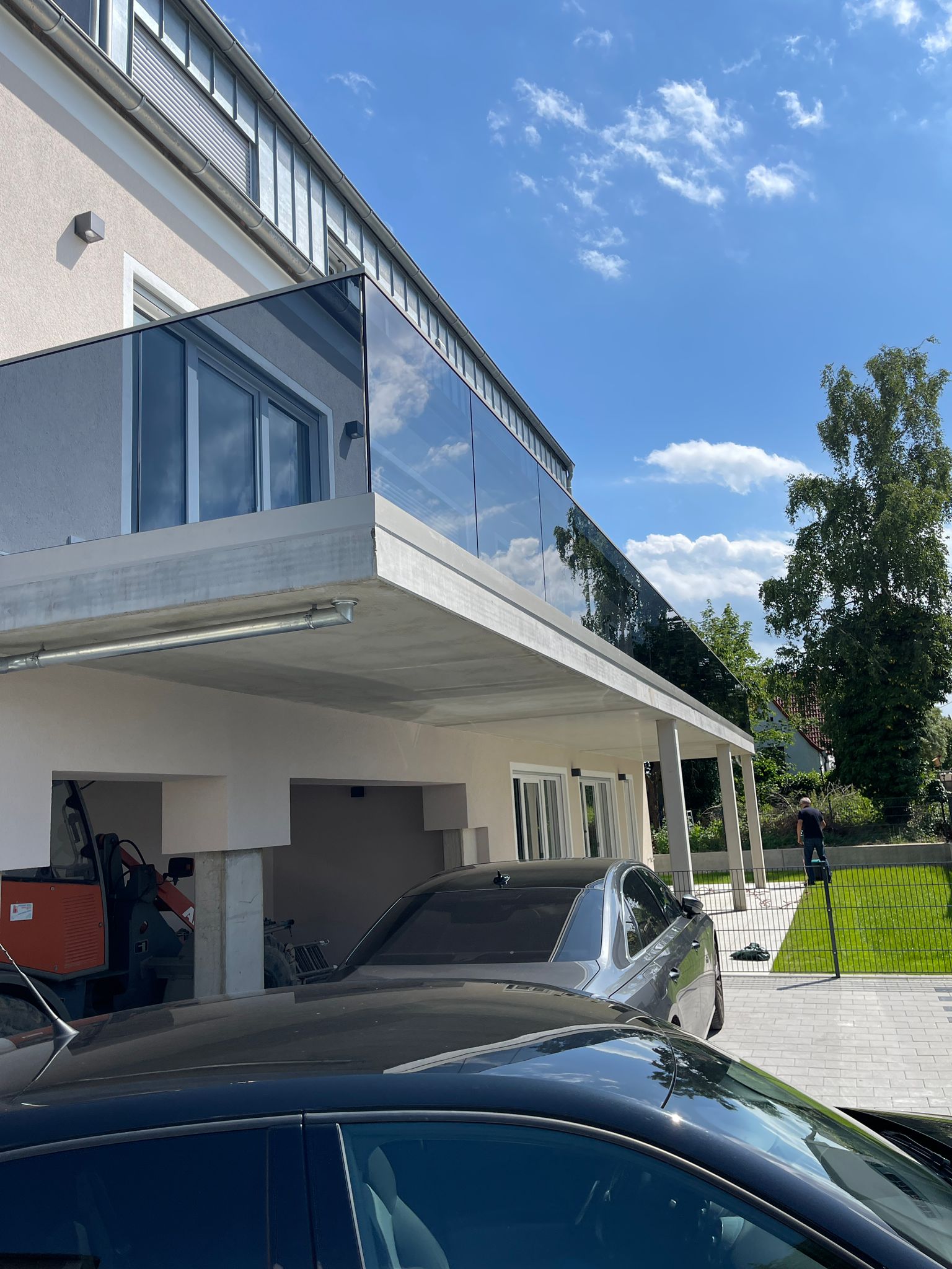 Geländer mit integrierter Entwässerung
